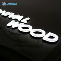 Letras LED Acrílicas 3D Personalizadas, Iluminadas, Resistentes al Agua, Letrero Luminoso para Logotipo de Negocio