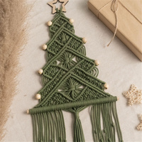 Décoration Murale Macramé Arbre de Noël en Gros pour une Ambiance Festive Confortable, Support de Plantes Bohème