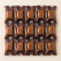 Sacs en plastique polyéthylène thermosoudés de qualité alimentaire, transparents mats 2x4 avec fermeture centrale pour bonbons et biscuits, sacs d'emballage pour confiseries