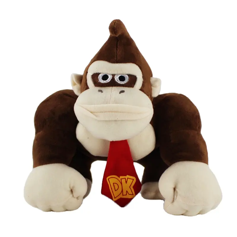 Лидер продаж, обезьяна осла со шляпой, плюшевая игрушка Марио Брос, мягкая кукла, орангутанг, красный галстук, обезьяна, плюшевая игрушка