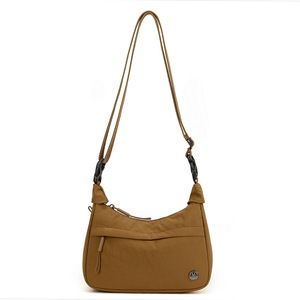 Lightweight Crossbody Bag Nylon Water Resistant Everyday Commuter Shoulder Bag Pink Green Beige Khaki Caramel Summer 2025 - Product Image 5