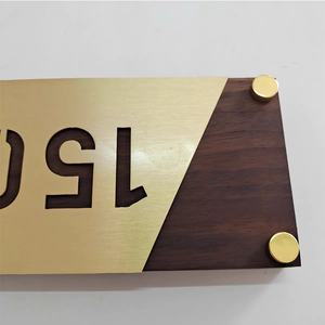 Letrero de Diseño Personalizado Económico, Placa de Metal de Latón, Cobre y Oro, Acero Inoxidable, para Casa, Hotel, Puerta, Número de Habitación - Product Image 3