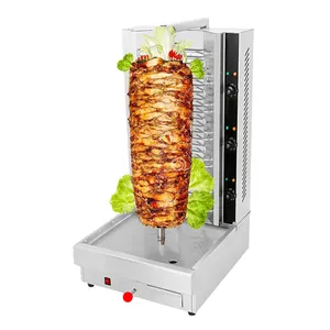 Atas meja 50 ~ 300 derajat Celcius dapat disesuaikan daging panggang Kebab Shawarma mesin pemanggang untuk BBQ