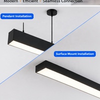 Lumière linéaire LED moderne en aluminium, bureau, entrepôt décoratif 3 pieds, 4 pieds, 5 pieds, 8 pieds, lampe suspendue Led encastrée, lumière linéaire à liaison