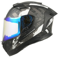 Personnalisé DOT/ECE22.06 Certifié Full Face Flip-Up Casques modulaires Matériau ABS Doublure en mousse Toutes saisons Tête de moto