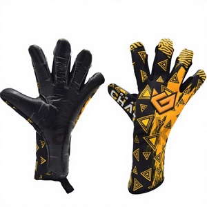 Guantes de Portero de Fútbol Profesionales Unisex para Adultos, Venta Caliente 2025, de Cuero, Transpirables, Antideslizantes, con Protección Completa para los Dedos y Cierre de Velcro - Product Image 1