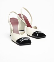 Chaussures à talons hauts de luxe pour femmes, personnalisées, style rétro, à bout carré, slingback, avec talon carré et couleurs assorties