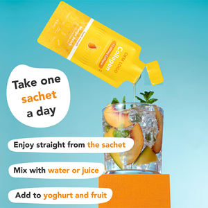 Sachets de collagène marin liquide OEM saveur mangue pêche, super concentré 11000mg, pour la peau et les articulations, 14 portions, produit de beauté pour adultes - Product Image 3