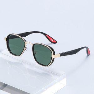 Nueva Tendencia de Moda, Gafas de Sol de Plástico Personalizadas, Lentes de PC con Protección UV400, Montura Ovalada para Hombre - Product Image 3