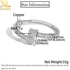 Pulsera de Moda Europea y Americana, Estilo Hip-hop Rap, con Circonitas, Metal Pesado, de 7 y 8 Pulgadas - Product Image 3