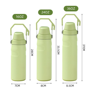Termo duradero de 500 ml con diseño de boca curva: Botella de viaje ligera y a prueba de fugas para uso en la oficina y al aire libre - Product Image 2