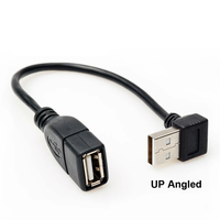 Kabel Adaptor Ekstensi USB 2.0 A Male ke Female 90 Derajat, Kabel Adaptor USB2.0 Kanan/Kiri/Bawah/Atas