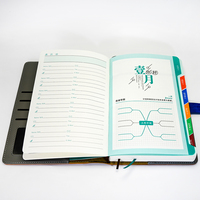 Cahier de Journal Cahier Business Planner en cuir portable A5 personnalisé avec onglets diviseur d'index