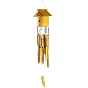 Campanas de viento de bambú de estilo chino, decoraciones hechas a mano para exteriores, adornos para sala de té, hotel, jardín - Product Image 5