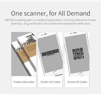 Escáner de Código de Barras de Escritorio con Cable, 1D y 2D, con Interfaz USB, Sensor CMOS, LED Rojo, Código QR, Plano, para Inventario
