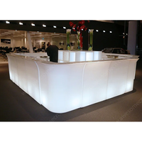 SHINESTONE Table de cocktail extérieure carrée avec LED Stage Light Cube Chair LED Bar Counter