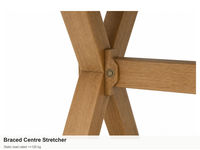 Table à manger en chêne naturel 1400 x 800 mm, table de cuisine en bois à pieds croisés, mobilier de salle à manger rectangulaire moderne