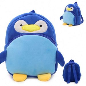 Cute Soft Bee Panda Owl Penguin Rabbit Strawberry Plush Animal Customized <b>Backpack</b> for Kindergarten <b>Children</b> - Product Image 4
