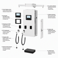 Station de recharge DC pour véhicules électriques 600 kW, type split, armoire d'alimentation 10 pistolets, chargeur rapide pour bus et parcs logistiques