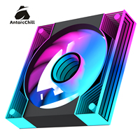 Kipas Pendingin PC AntarcChill 120mm, Cermin Tak Terbatas di Sisi Tengah, Aliran Udara Tinggi, Kebisingan Rendah, Bantalan Cair, 3pin/4pin, Gaming, Plastik