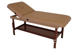 Mesa de masaje estacionaria de lujo Salón de clase alta Spa Marco de madera Mesa de masaje estacionaria Cama - Product Image 3