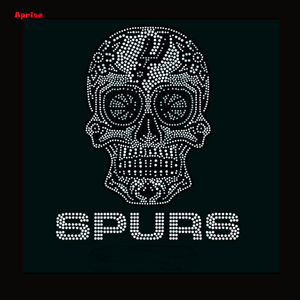 Motif en strass thermocollant en verre avec logo du Spurs Basketball en forme de cœur, transfert de cristal à presser à chaud, strass pour le bricolage sur chaussures et sacs - Product Image 5