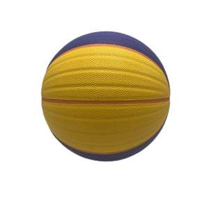 2024 Original profesional <span class=keywords><strong>baloncesto</strong></span> voleibol reboteador logotipo personalizado cuero azul naranja Color bloqueo juego entrenamiento regalo - Product Image 2