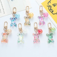 H1 Mignon Porte-clés Mini Mousqueton en Acrylique Transparent Motif Dessin Animé, Forme Chaussure, pour Bijoux, Sacs, Écouteurs et Téléphones Portables
