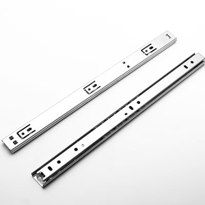 Riel deslizante de dos secciones de 27 mm de ancho, galvanizado, silencioso, para cajón de teclado, diseño industrial. - Product Image 3