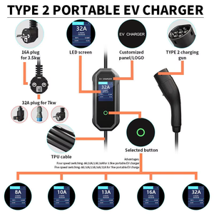 Chargeur <span class=keywords><strong>de</strong></span> voiture électrique portable professionnel 7 kW NACS pour <span class=keywords><strong>camping</strong></span> et voyages en extérieur 32A Vente en gros usine - Product Image 5