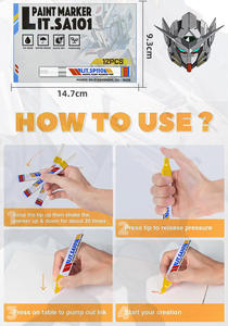 Marqueur de retouche Bview Art Gundam - Outil de réparation des rayures et de recoloration pour figurines, séchage rapide, couleur identique - Product Image 5