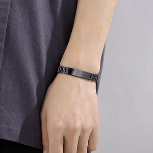 Bracciale a Catena da Uomo 10MM in Acciaio Inossidabile Placcato Oro 18K con Nome e ID Personalizzabili Incisi per Idea Regalo - Product Image 6