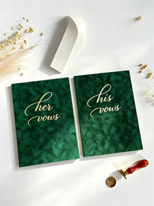 Livre <span class=keywords><strong>de</strong></span> Vœux <span class=keywords><strong>de</strong></span> Mariage en Velours Vert Émeraude Personnalisé avec Lettrage Doré, Pochettes d'Angle, Insert Floral en Papier, Livret <span class=keywords><strong>de</strong></span> Vœux <span class=keywords><strong>de</strong></span> Mariage pour Lui et Elle - Product Image 5