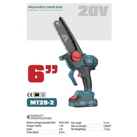 Mini tronçonneuse sans fil à moteur brushless, petite scie à chaîne portative pour bricolage, coupe de bois et de troncs, qualité industrielle