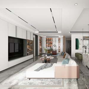 Meuble TV moderne et élégant en bois massif, finition luxueuse et durable, fonction LED, grand espace de rangement, hôtel 65 pouces+, divertissement à domicile - Product Image 1