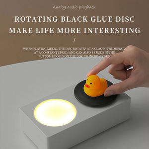Cadeaux en dropshipping, haut-parleur Bluetooth T19, tourne-disque vinyle rétro atomique, haut-parleur rotatif avec lumière temporelle, veilleuse créative, audio - Product Image 4