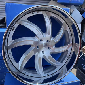 Rines Cromados SJ Deep Dish de 18-24 Pulgadas, Rines de Aleación Personalizados 5x115 5x127 PCD para Chevy Impala, Ford Crown Victoria, <span class=keywords><strong>Cadillac</strong></span> <span class=keywords><strong>DeVille</strong></span> - Product Image 3