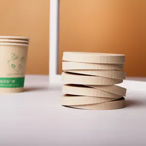 Tapa de papel de revestimiento PLA biodegradable de 90mm de diámetro para vaso de papel