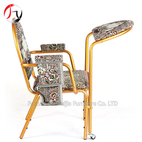 Chaise de prière musulmane empilable de luxe de style nouveau, en métal, avec accoudoirs