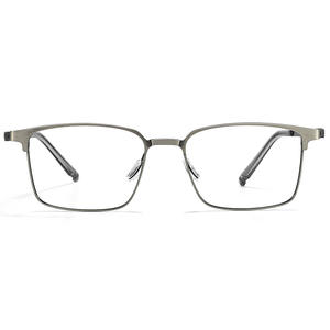 Monture de lunettes carrée en alliage rétro 6373, style professionnel pour hommes, montures optiques pour myopie, lentille PC de largeur moyenne - Product Image 1