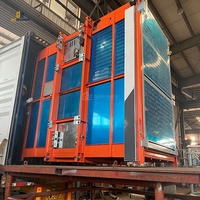 Monte-personne de cheminée personnalisé, monte-charge de bâtiment à double cage haute efficacité, crémaillère et pignon, VFD, vitesse, ascenseur de chantier