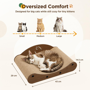 Rascador para Gatos, Sofá Cama de Cartón Corrugado, Tabla Rascadora para Gatos, Silla Duradera con Forma de Sofá, OEM/ODM, Logotipo Personalizado - Product Image 4