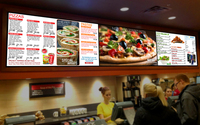 Afficheur de menu de table numérique, lecteur publicitaire, panneau de menu de thé au lait, signalisation numérique de bureau