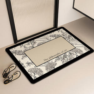 Alfombra de Baño de Tierra de Diatomeas con Diseño Floral, Rectangular, Antideslizante, de Secado Rápido, Ecológica, para Uso Doméstico - Product Image 1