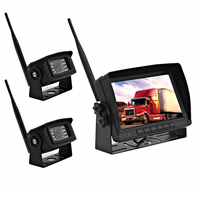 Kit de Moniteur de Recul Sans Fil 2 Canaux 7 Pouces avec Vision Nocturne, Caméra Étanche IP68 pour Système de Recul de Camion