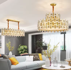 Zeal Lighting Top Selling Modern 6 Luces Gold Crystal Chandelier Indoor Crystal Chandelier Light - Product Image 3