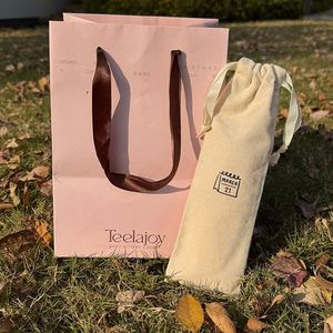 Reusable Natural Color <b>Drawstring</b> <b>Pouch</b> Bag Long Cotton Canvas Dust <b>Drawstring</b> Bag - Product Image 4