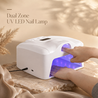 Lampe à ongles UV LED double zone, séchage rapide, portable, avec base magnétique détachable pour manucure professionnelle en salon ou à domicile