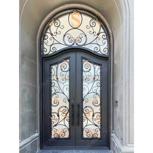 <span class=keywords><strong>Porte</strong></span> <span class=keywords><strong>d</strong></span>'<span class=keywords><strong>entrée</strong></span> en fer forgé de haute qualité pour villa, <span class=keywords><strong>avec</strong></span> design de traverse <span class=keywords><strong>fixe</strong></span>, sur mesure, Cameroun, Europe - Product Image 2