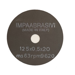 Disques de coupe métallographiques en oxyde d'aluminium 125mm de diamètre 20mm Trou 1 an de garantie Personnalisable OEM Support Made Italy - Product Image 1